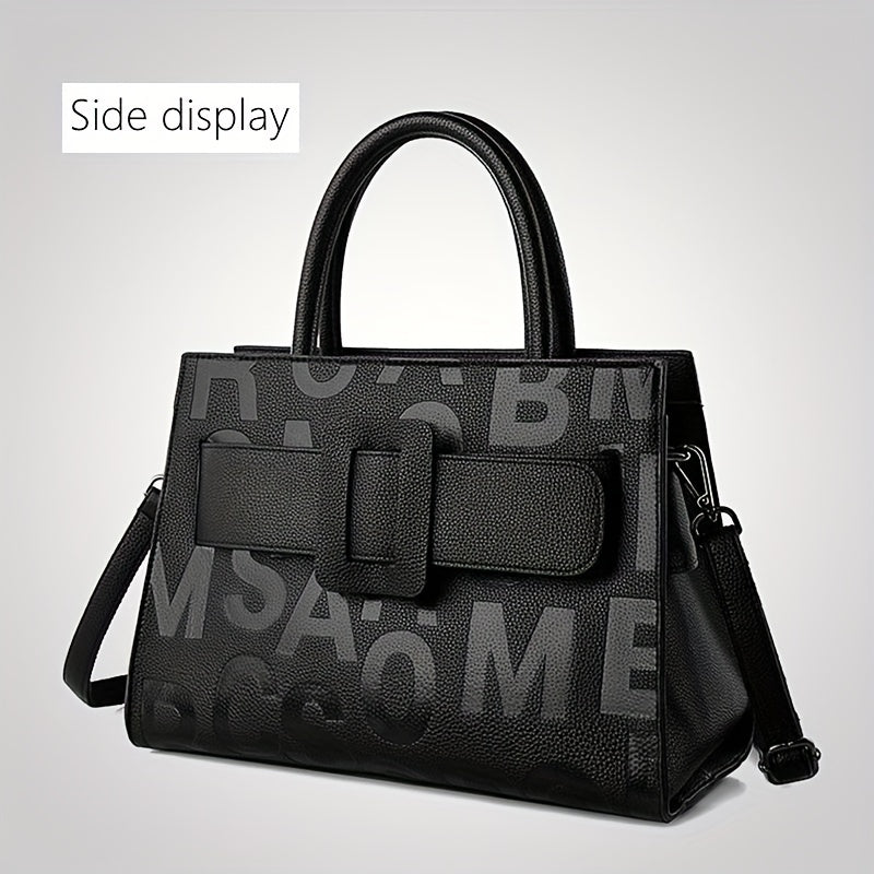 Embossed Handbag Women's Fashionable Satchel Bag With Zipper
