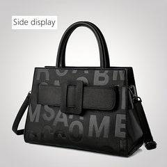 Embossed Handbag Women's Fashionable Satchel Bag With Zipper