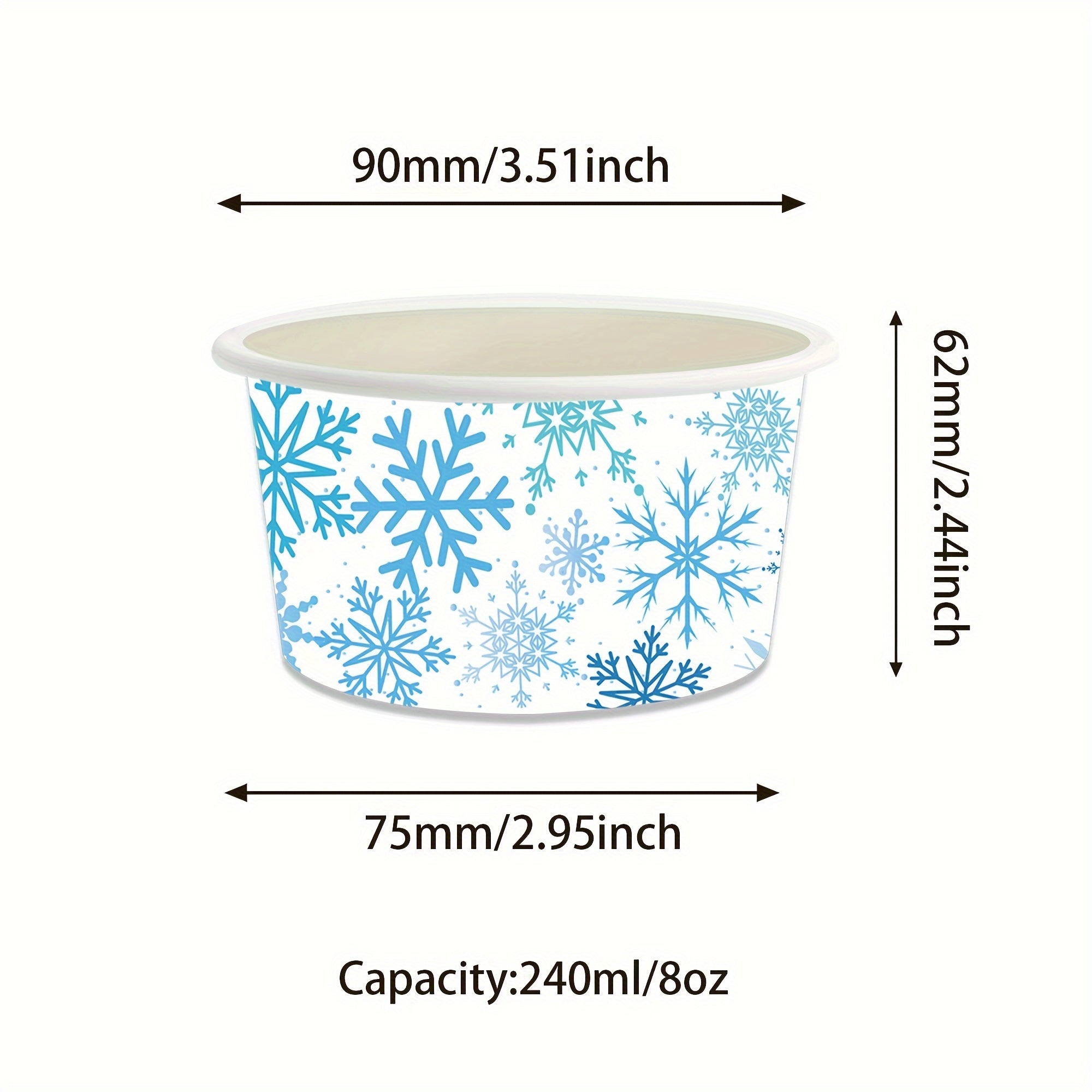 24 Christmas Treats Disposable Paper Bowls Ice Cream Bowls Christmas Decoration