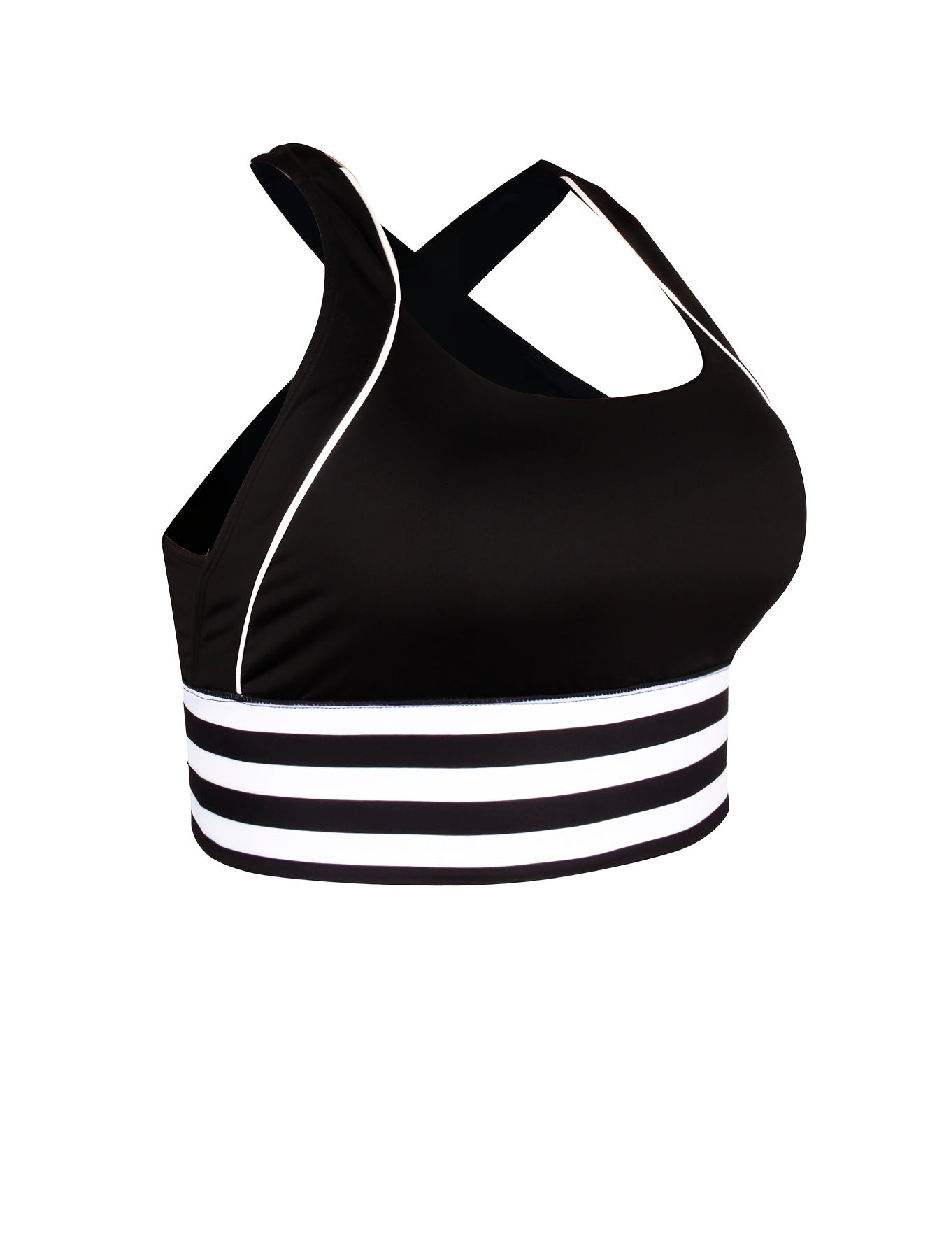 Women's Striped Cross Back Active Yoga Bra