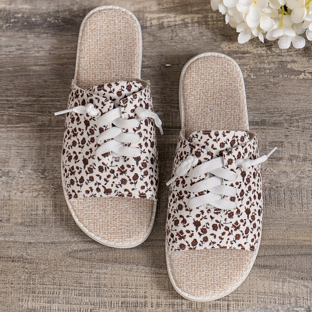 Floral Pattern Flat Sandals Women's Comfortable Slip-on Summer Shoes