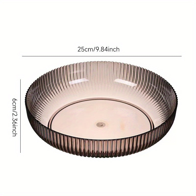 Round Transparent Snack Dried Fruit Plate Fruit Bowl