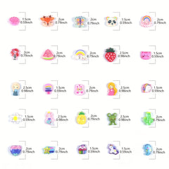 25 Pairs Hypoallergenic Cartoon Animal Earrings for Girls