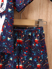 Boys Casual Outfit Round Neck T shirt & Shorts Set