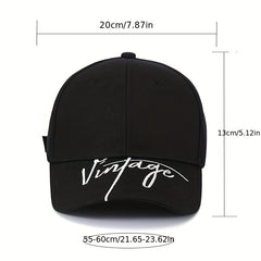 Embroidered Retro Letter Peaked Cap Sunscreen Baseball Cap