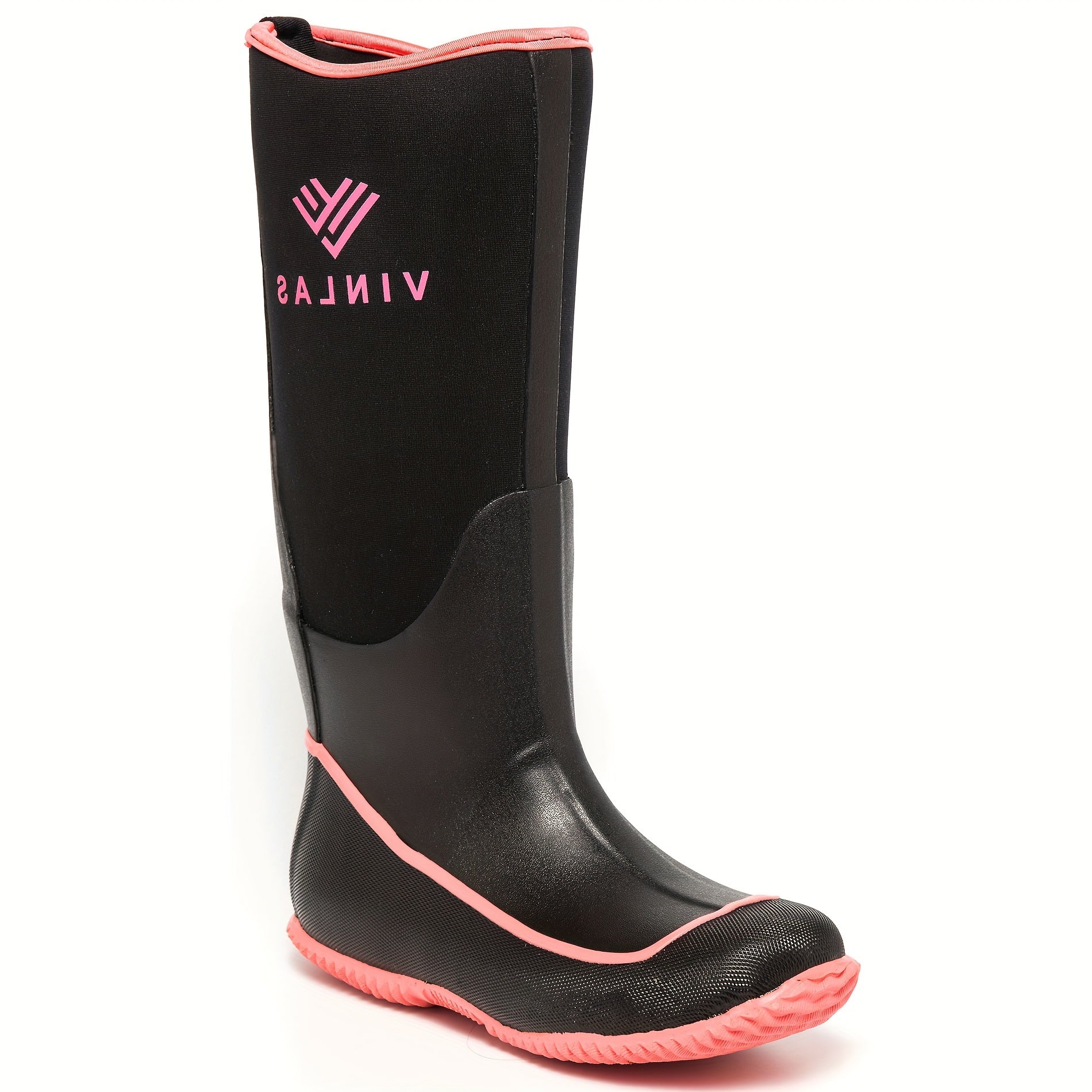 Waterproof Round Toe Rain Boots Non Slip Mid Calf Rubber Water Shoes