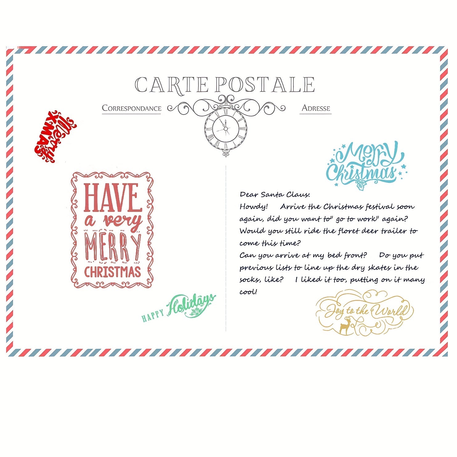Xmas Clear Stamps: Blessing Words Silicone Stamps DIY Scrapbooking Supplies