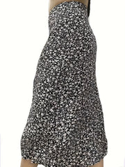 Boho Floral Split Skirt High Waist for Spring & Summer
