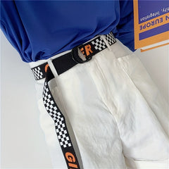Casual Canvas Unisex Belt Women Men Long Waistband & Harajuku Jeans Belts