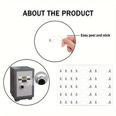 50pcs Unlock Lock Switch Stickers 4.5x1.7cm for Stove ON/OFF Decal