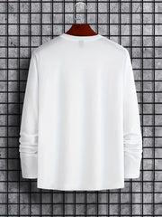 Teddy Bear Boxer Pattern Print Men's Long Sleeve T-Shirt