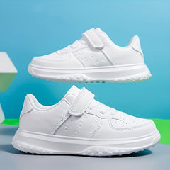 Girl's Solid Skate Shoes Comfy Non Slip Casual Soft Sole Sneakers For Kids