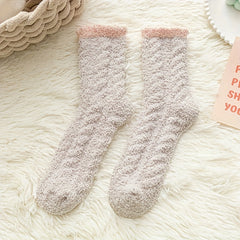 6 Pairs Twist Textured Socks Women's Stockings