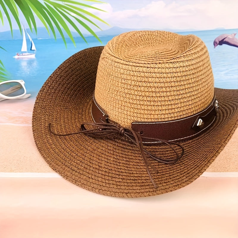 Casual Sunshade Straw Hat Hexagonal Light Array Spring Summer Travel