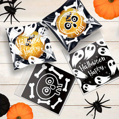 100pcs Halloween Candy Cookie Gift Packaging Bag Decoration