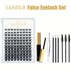 108 Clusters Eyelashes D Curling 8 16mm Soft Comfortable Reusable DIY Kit