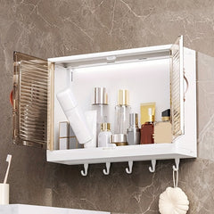 Wall Mounted Storage Box Makeup Organizer Dustproof Skincare Holder