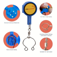 2pcs Safety Hook Line Knotting Tool Fishing Gear Accessories