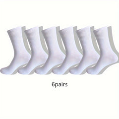 Men's Block Crew Socks - Breathable Comfy Casual Unisex Socks