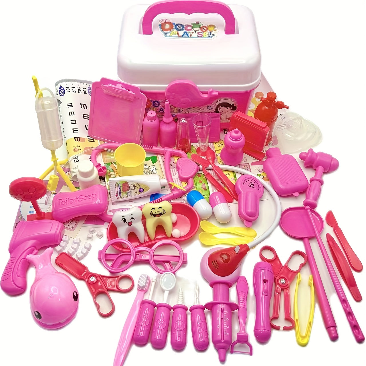 JETFLIP Kids Doctor Play Set with Stethoscope Syringe Medical Bag & Accessories