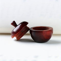 Mini Sandalwood Medicine Pill Box Portable Storage Can