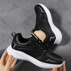 Women's Non Slip Lightweight Lace Up Running Shoes Waterproof Soft Sole