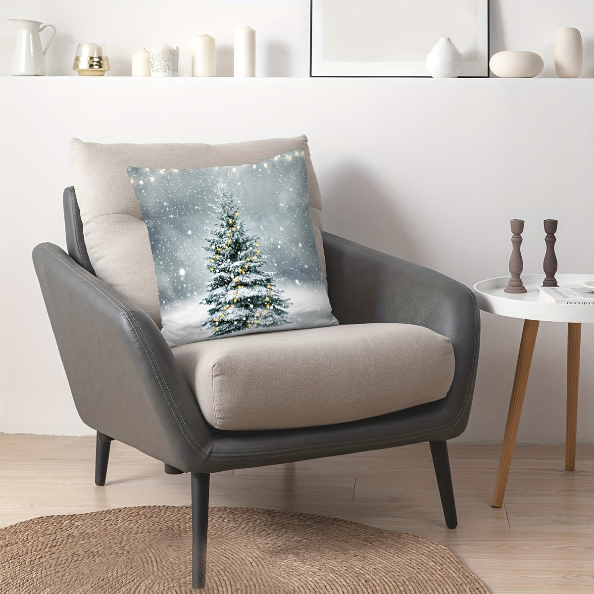 Christmas Tree Pattern Print Pillow Covers
