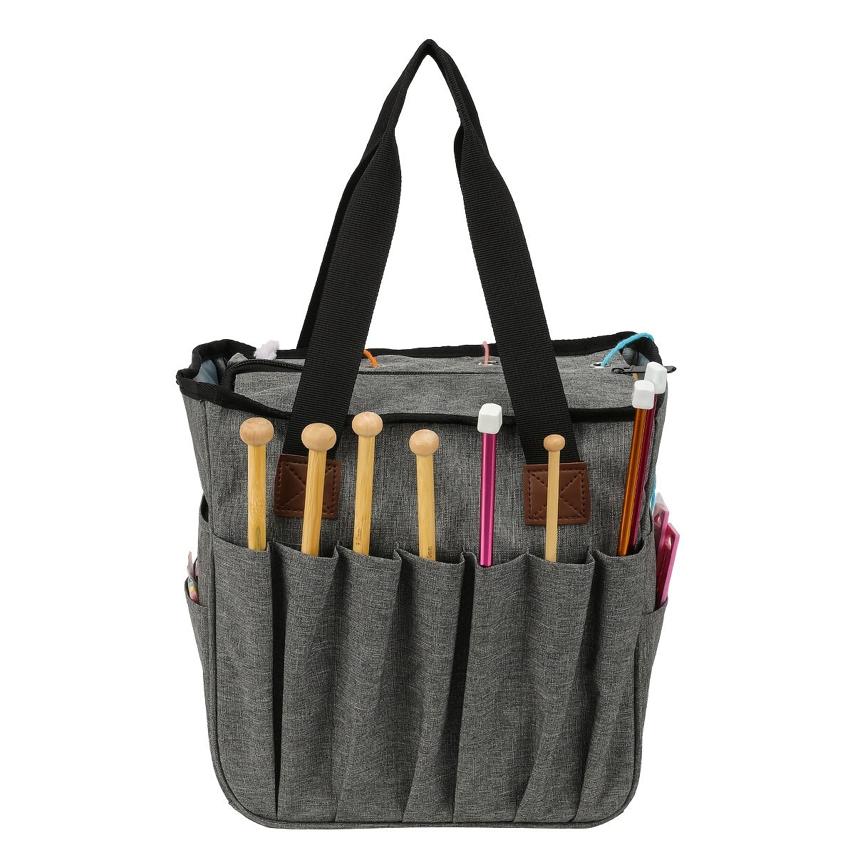 Large Capacity Knitting Bag Crochet Storage Tote Bag Yarn Storage Carrying Bag
