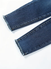 Girls Casual Skinny Slim Fit Denim Long Pants with Pocket Kids Clothing