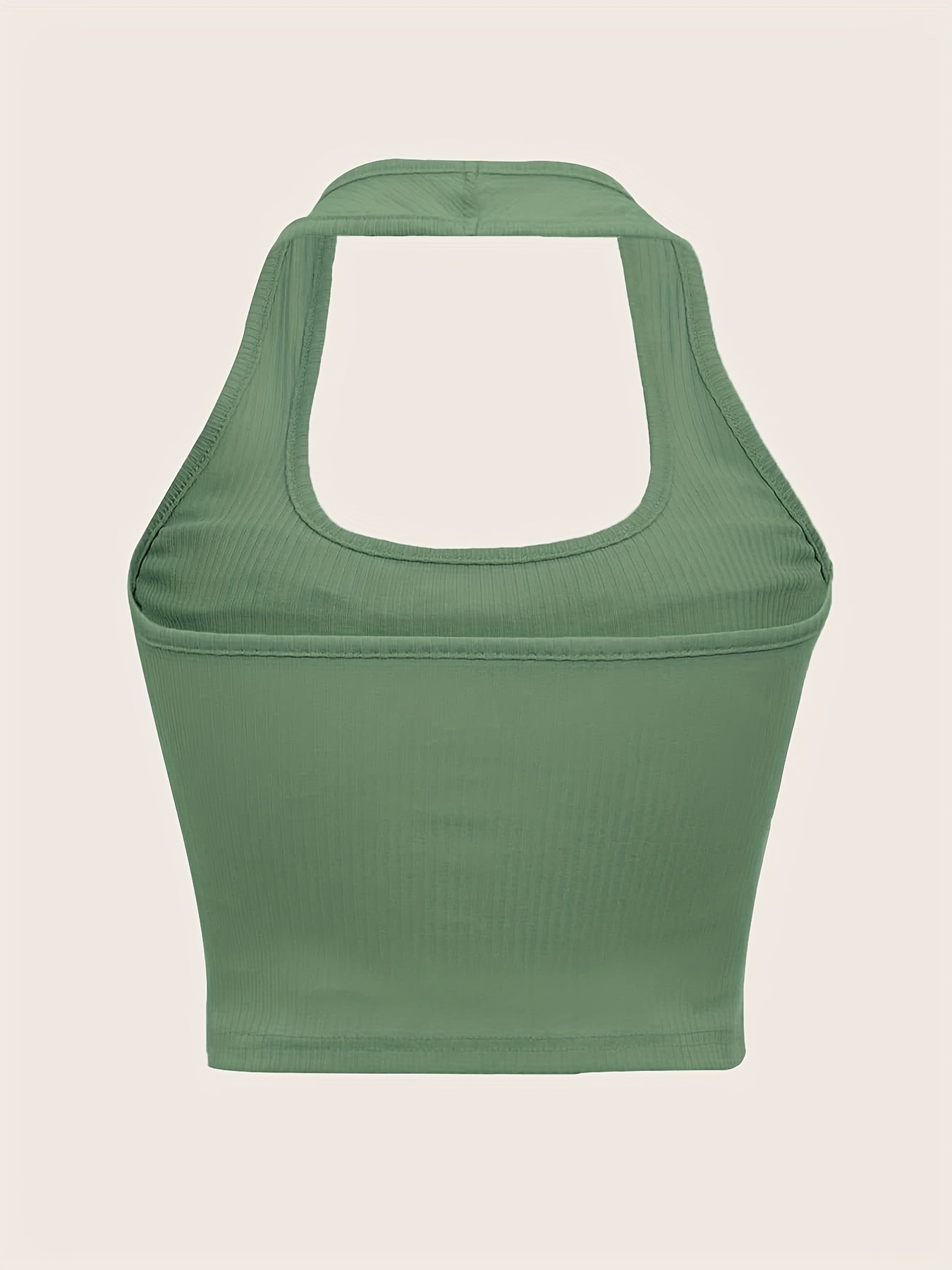 Sexy Twist Front Halter Neck Top Sleeveless Slim Top