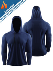Men's UPF 50 Hooded Athletic Shirt for Sun Protection