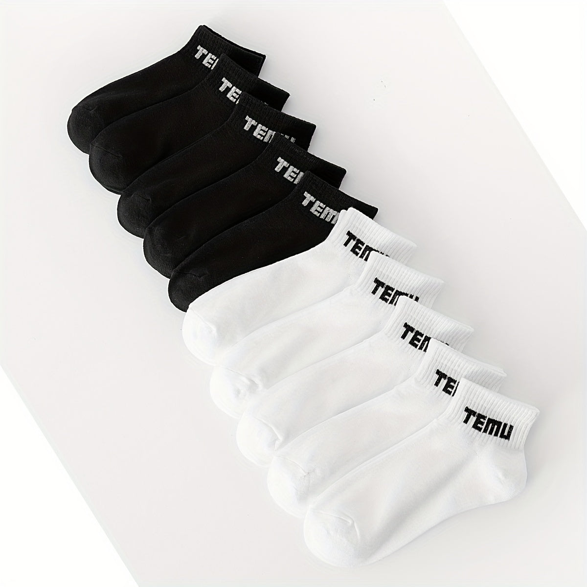 10 Pairs Letter Print Socks Women's Sports Short Socks
