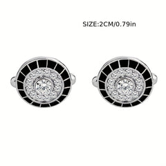 Men's French Alloy Artificial Diamond Cufflinks Business Accessories