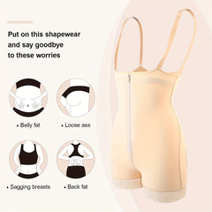 Women's Zipper Tummy Control Shapewear for Sports