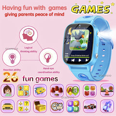 Synwoo Kids Smartwatch Games Music Pedometer Tracker Torch MP3 Player