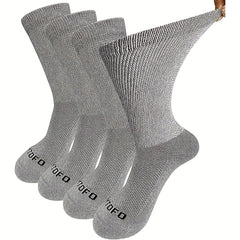 Putuo 4 Pairs Diabetic Socks for Men and Women Machine Washable Daily Wear