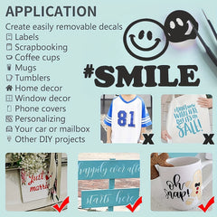 Self Adhesive Vinyl Roll for Craft Projects Signs Home Deco Car Deco Sticker