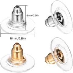 100pcs Stainless Steel Earring Back Plugs - Jewelry DIY Accessories