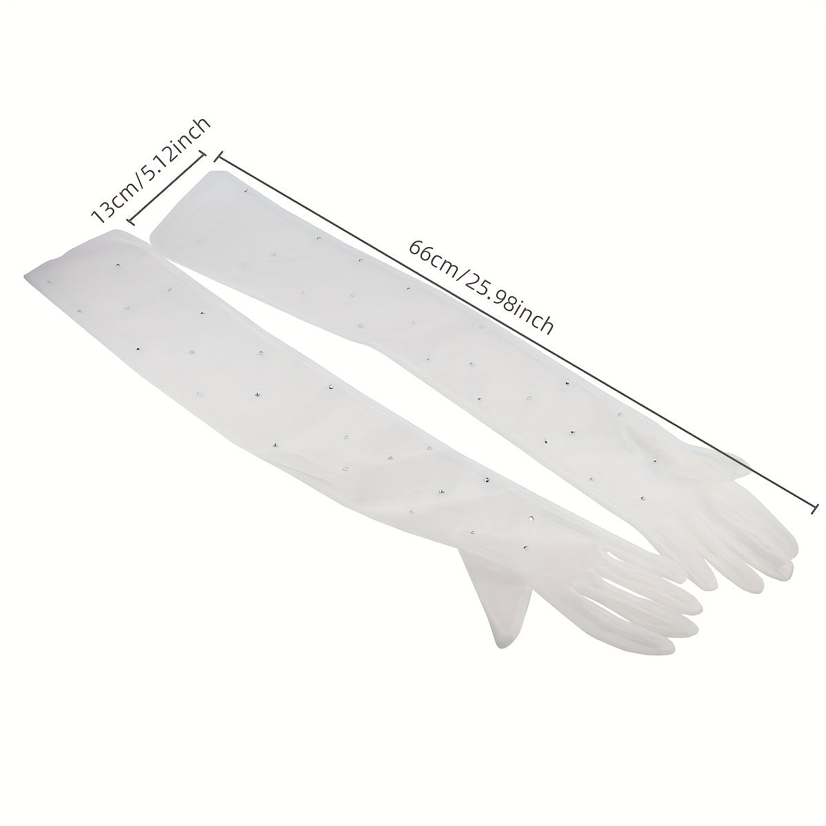 Bridal Rhinestone Mesh Gloves - Wedding Accessories
