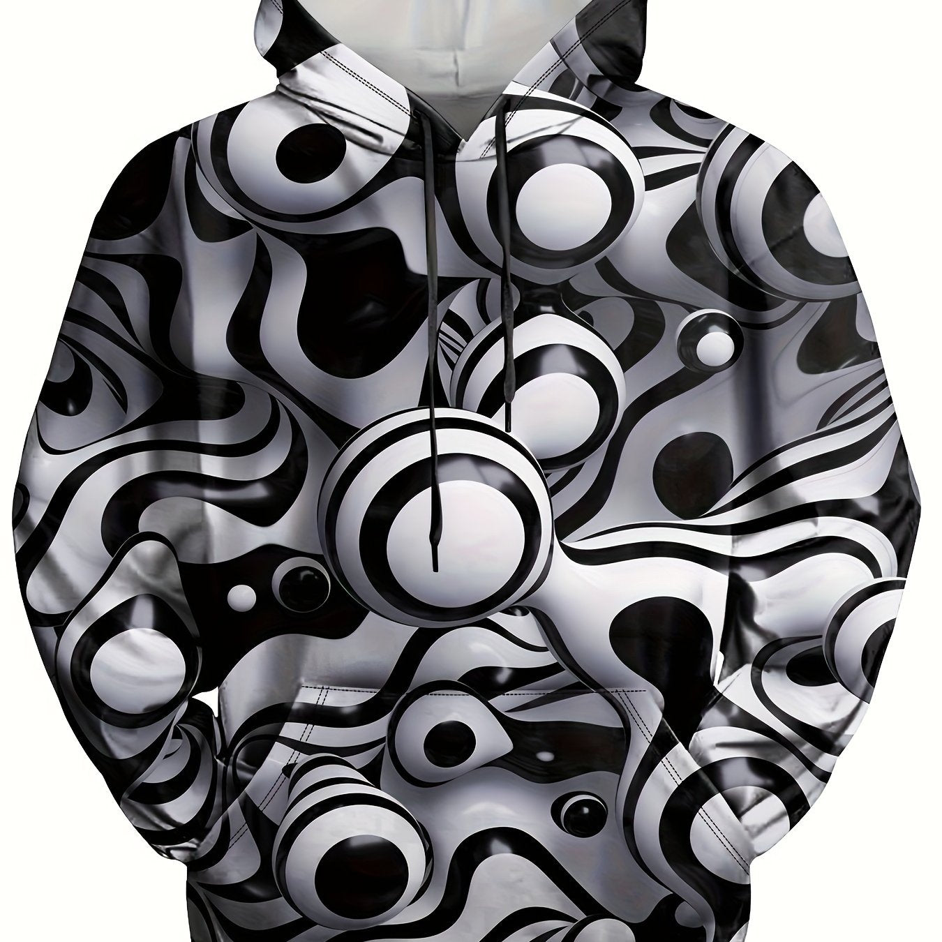 3D Print Hoodies Men Graphic Loose Pullover Autumn Winter