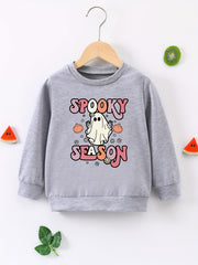 Spooky Season Halloween Pullover for Girls Comfort Fit Sweatshirt
