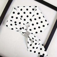 Satin Silky Printed Scarf Short Neck Scarfs Outdoor Shawl Wrap