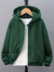 Girls Sports Hoodie Top Zip Up Spring Clothes