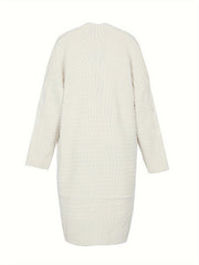 Cable Knit Long Sleeve Cardigan with Pockets
