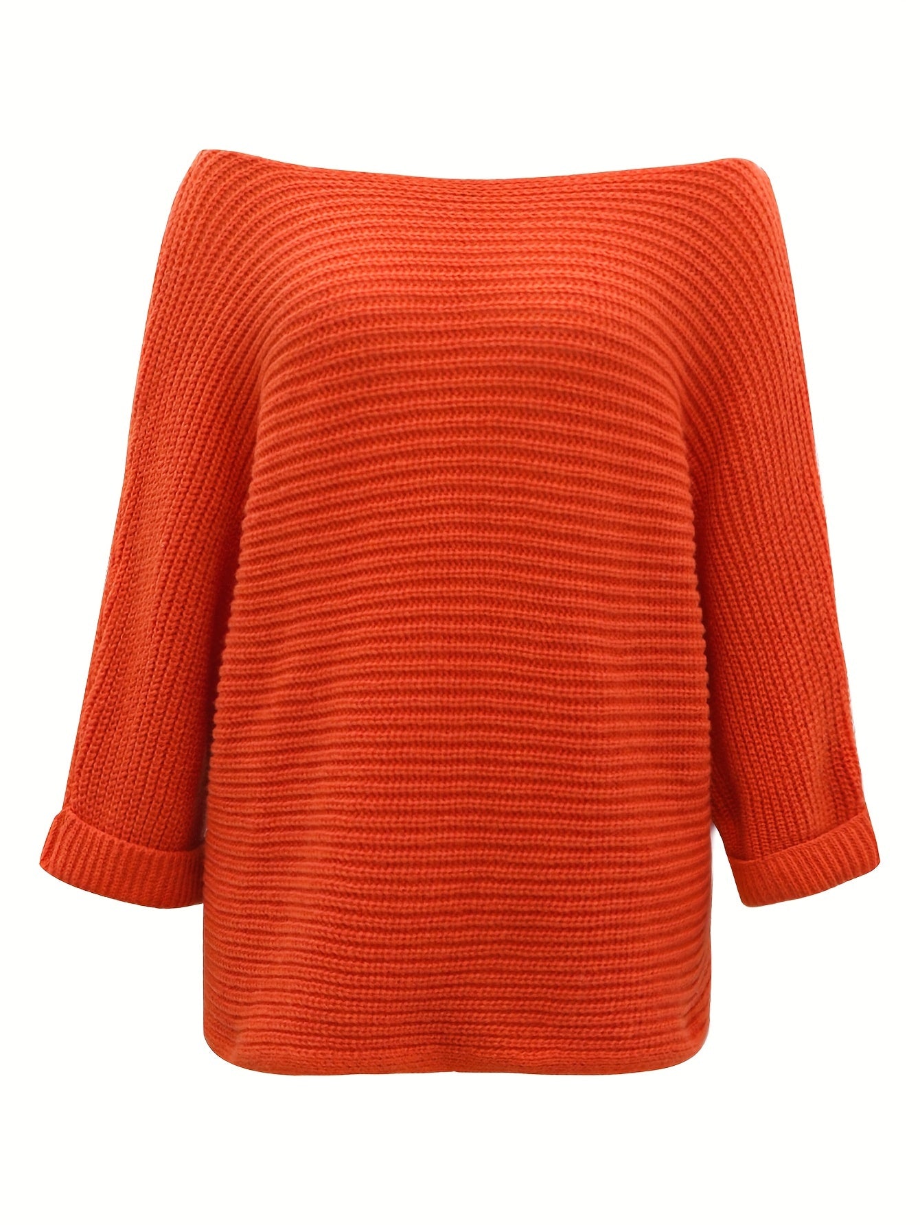 Off Shoulder Ribbed Long Sleeve Sweater