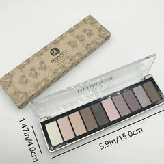 10-Color Eyeshadow Palette Matte Nude & Smokey Shades