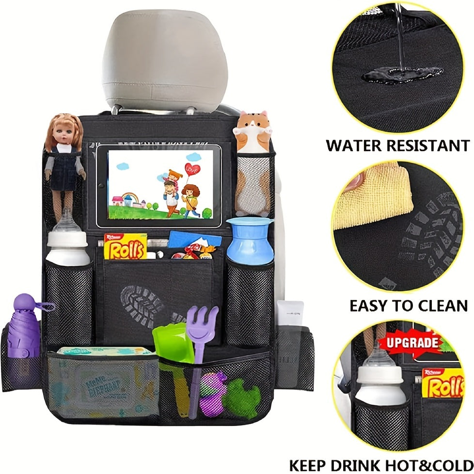 Car Back Seat Organizer Kick Proof Waterproof Toy Storage Bag