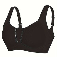 Mesh Stitching Wireless Bras Comfy & Breathable Intimates Bra