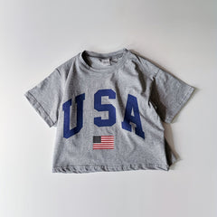 Baby Toddler Euro-American Short Sleeve T-shirt Top Summer Pullover