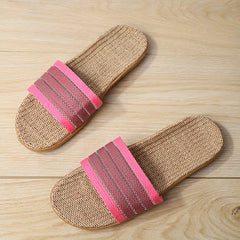 Women's Casual Open Toe Slides Lightweight Slip On Flat Indoor & Outdoor